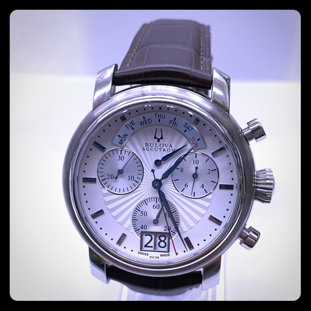 COPY - New Bulova Accutron Swiss Leather Band Mens Watch